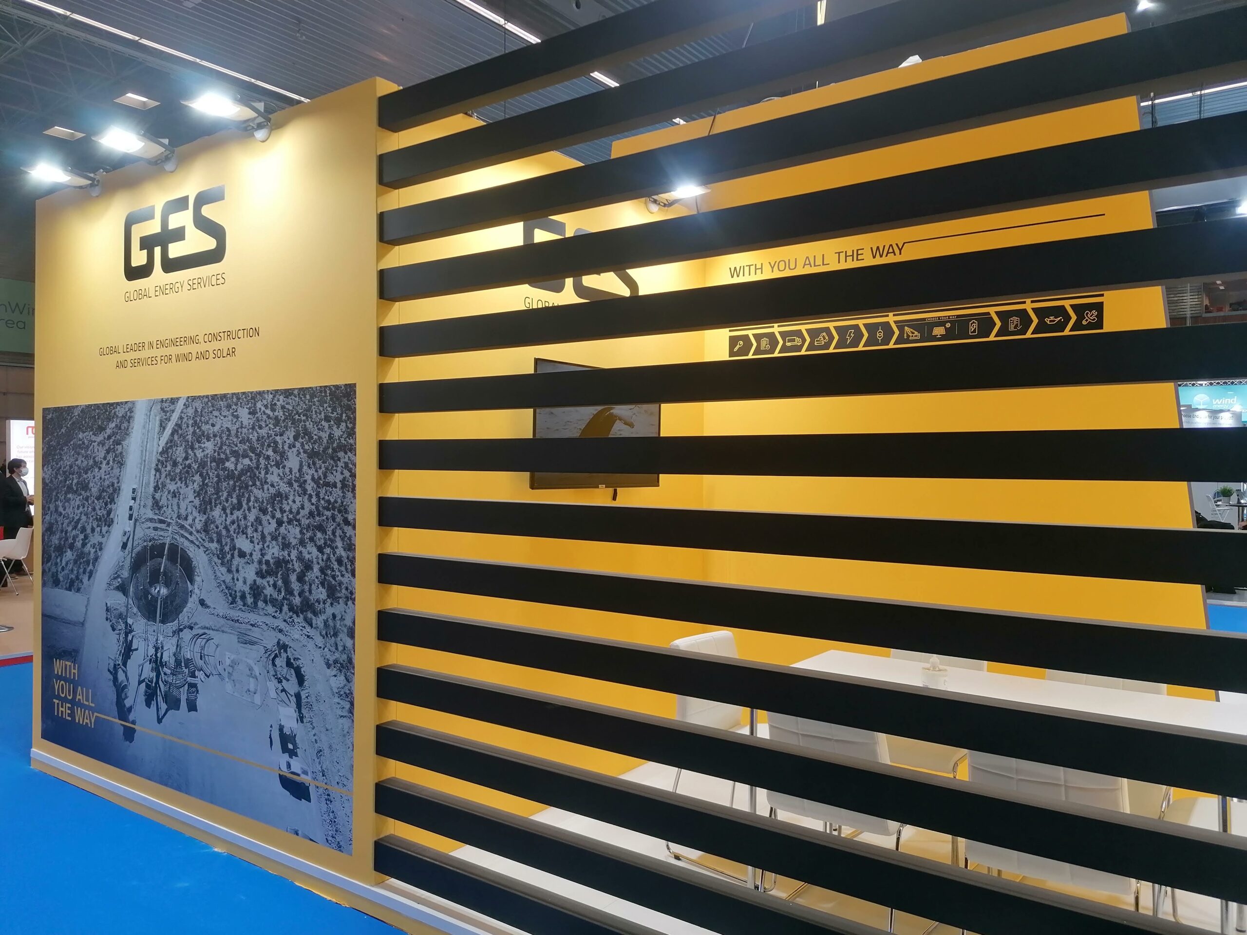 diseño y producción de stand para global energy services wind europe 2022 bilbao