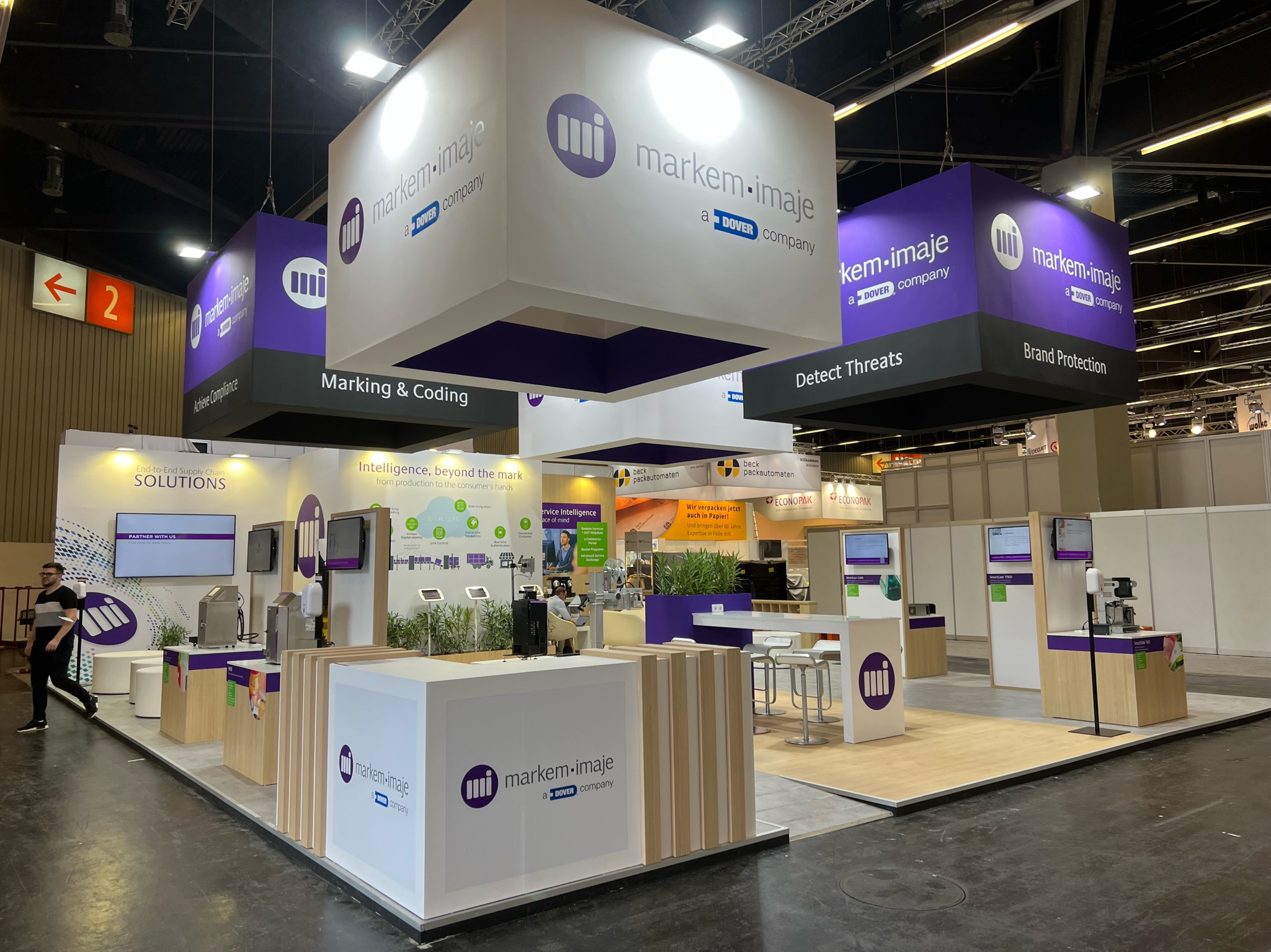 stands ferias para markem imaje en all4pack 2022 paris
