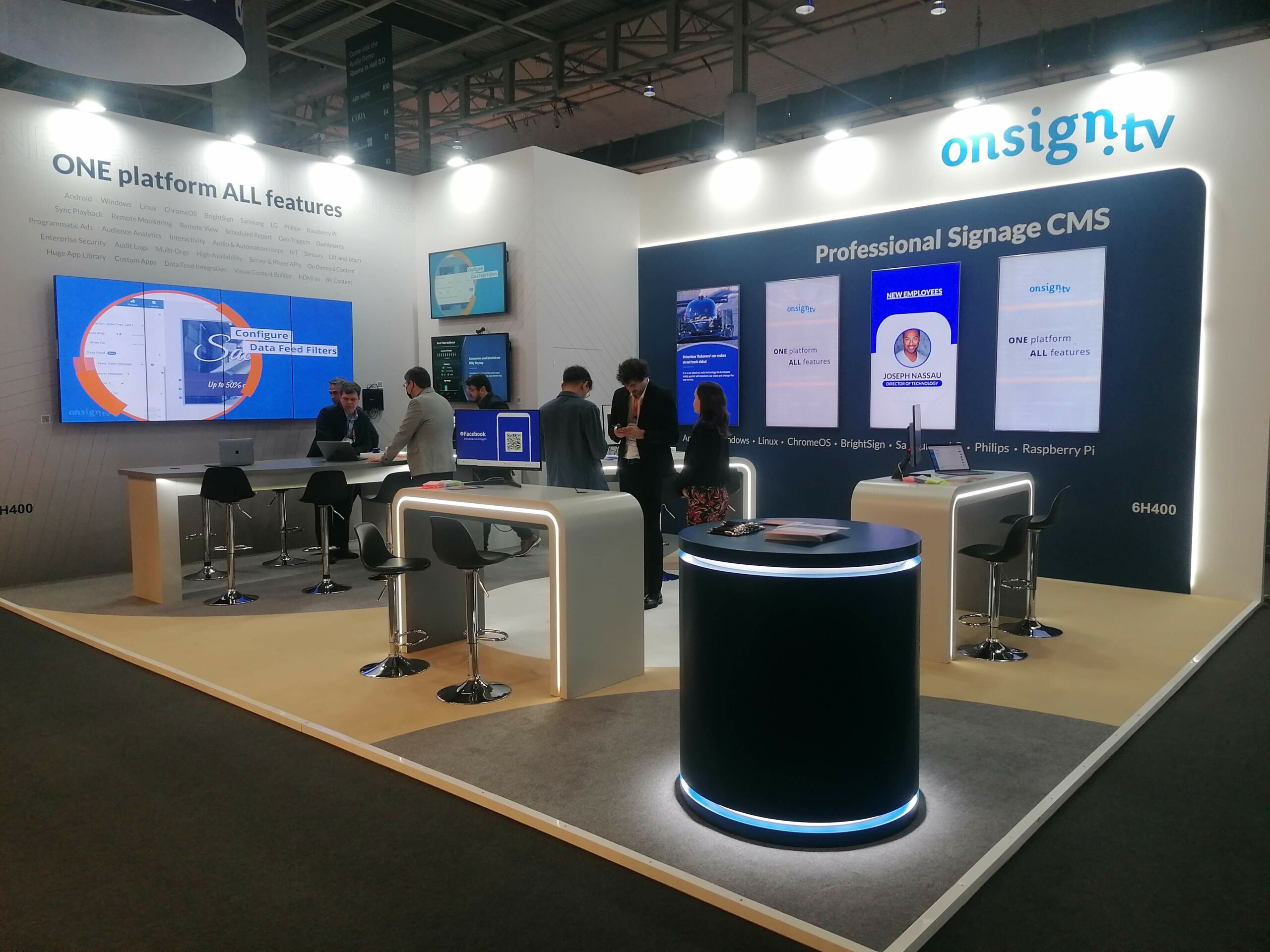 stand de ferias para onsign tv