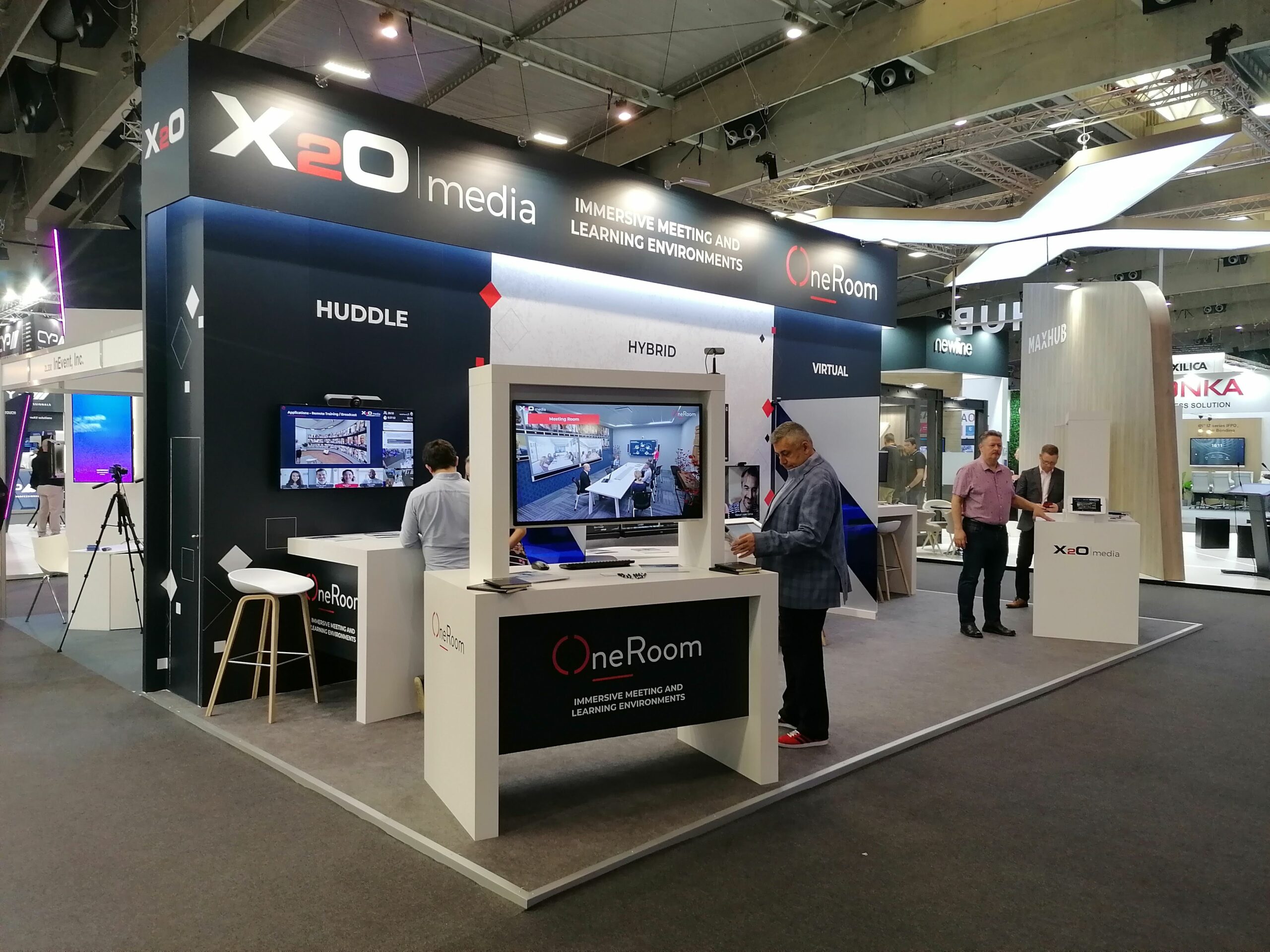 Diseño de stand de ferias para X20 MEDIA @ISE 22 FIRA BARCELONA